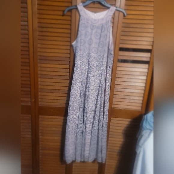 Tommy Hilfiger Very Light Pink And Black Chiffon Sleeveless Midi Sz. 8 - Picture 8 of 9